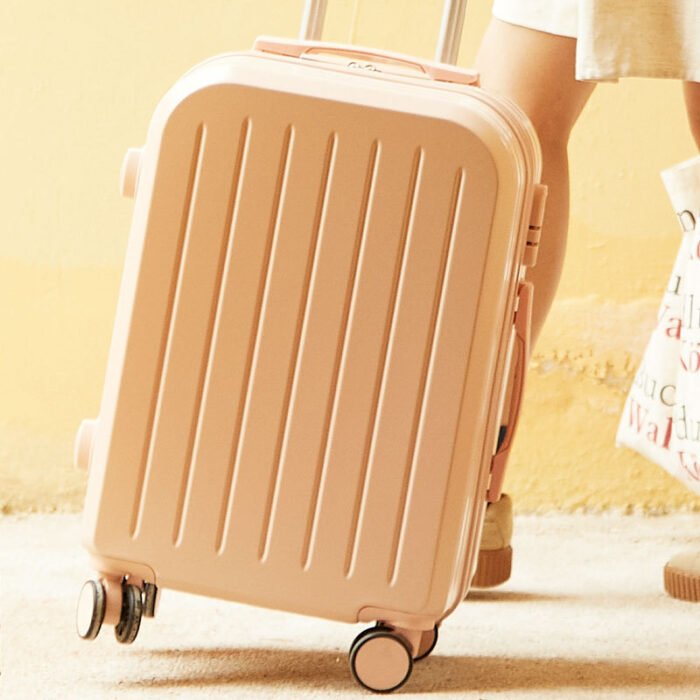 Luggage Female Student Trolley Case Travel Password Suitcase Male Candy Color Leather Case Suitcase Set - Image 2
