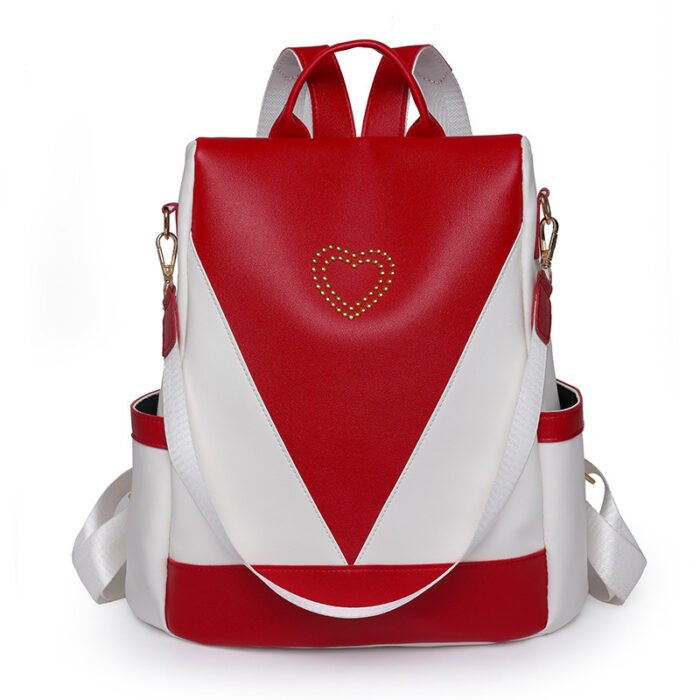 Simple Travel Backpack PU Anti-theft Backpack - Image 6