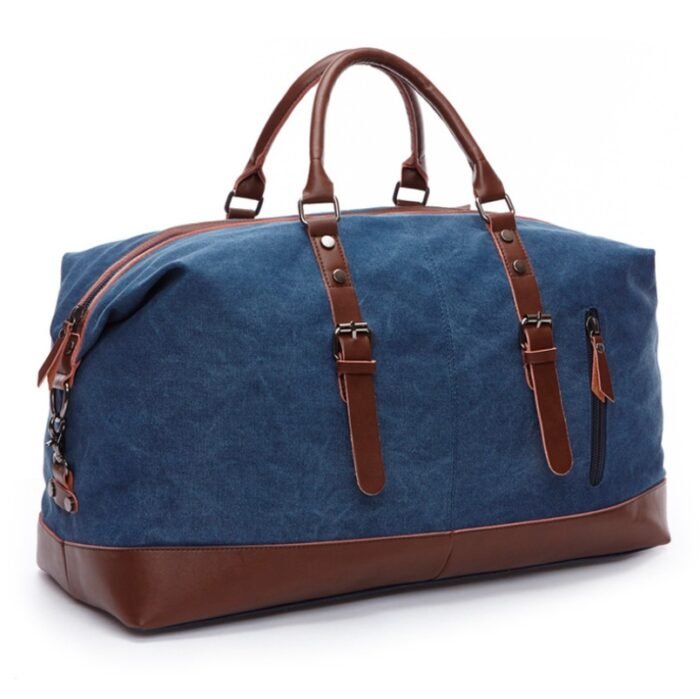 Retro canvas tote bag travel bag male fashion trend large capacity short-distance travel luggage bag shoulder bag male - Image 7