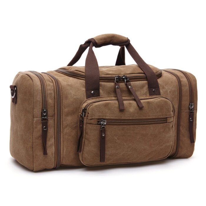 Fashion Outdoor Travel Bag Portable Canvas Messenger Backpack - Image 3
