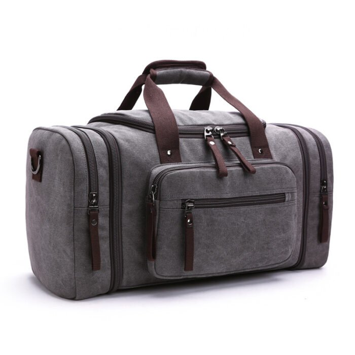 Fashion Outdoor Travel Bag Portable Canvas Messenger Backpack - Image 4