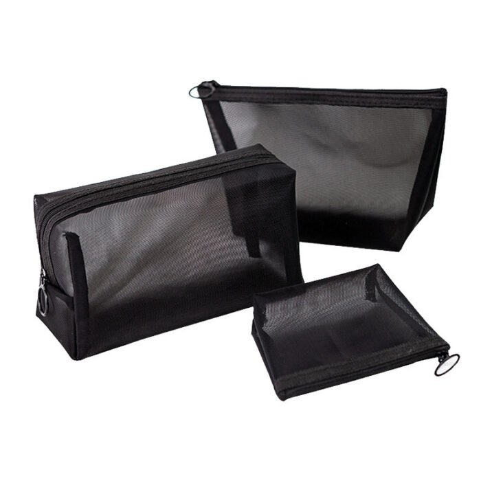 Portable Travel Toiletry Bag Transparent Mesh Toiletry Bag - Image 1