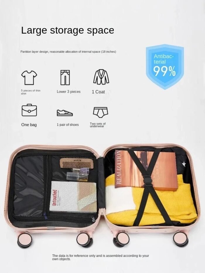 Mini Cute Suitcase Ladies Small Lightweight Luggage Boardable Trolley Case Universal Silent Wheel Suitcase For Children - Image 5