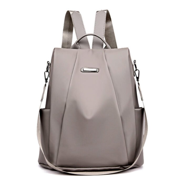 Pure Color Nylon Anti-Theft Multi-Functional Travel Backpack - Image 5