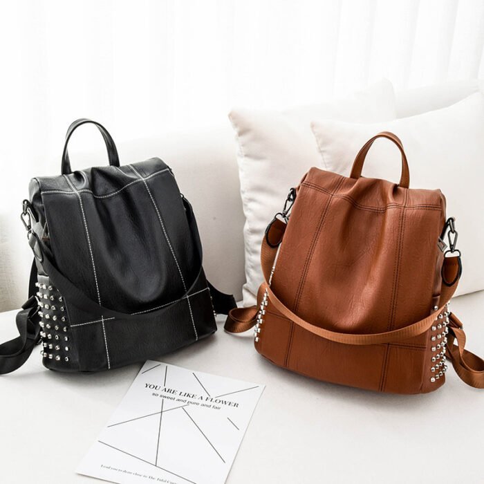 Soft travel backpack anti-theft school bag - Image 1