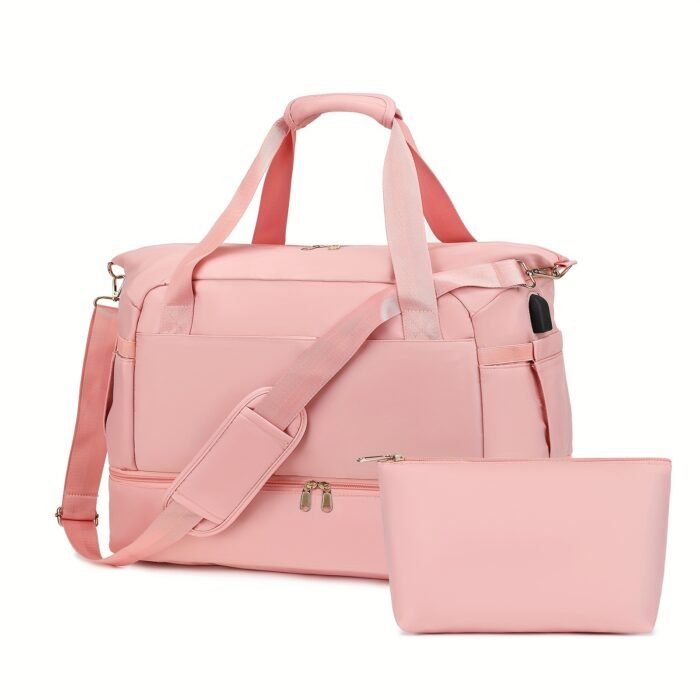 Women's Travel Duffel Bag, Sports Gym Yoga Duffel Bag Weekender Overnight Totes Bag - Image 3