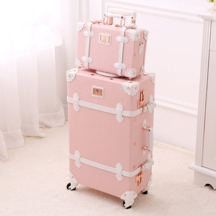 Retro Ladies Luggage Trolley Suitcase - Image 2