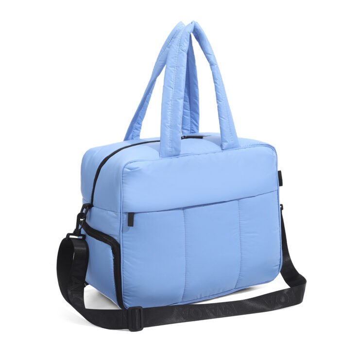 Down Handbags Winter Travel Duffle Bag With Shoes Compartment Portable Sports Yoga Gym Fitness Shoulder Bags For Weekender Overnight Tote Women - Image 2