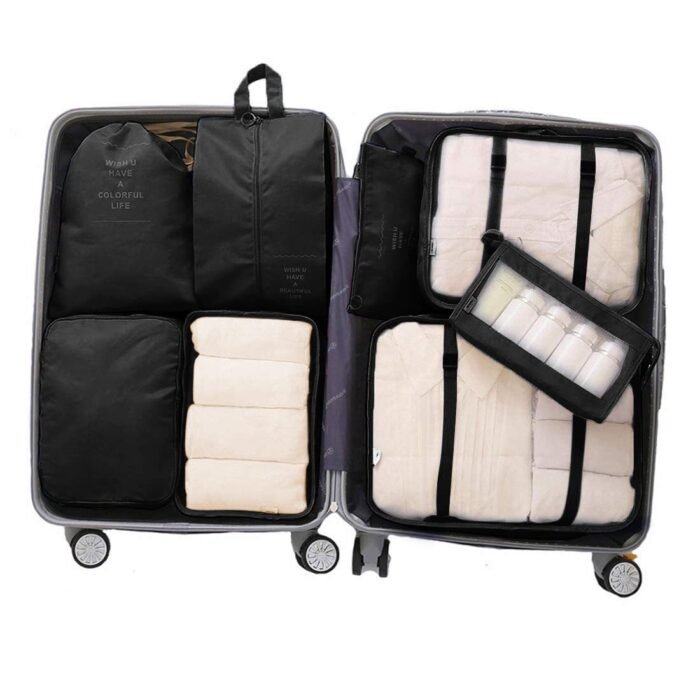 Luggage Clothes Organizer Eight-piece Set Storage - Image 3