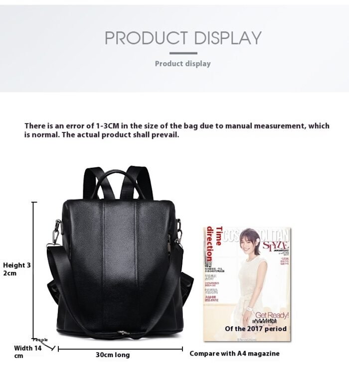 Women's Anti-theft Travel One-shoulder Double-shoulder Three-purpose Backpack - Image 8