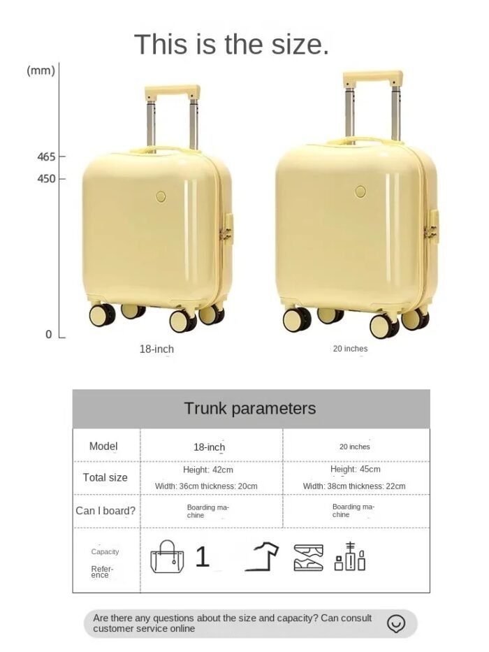 Mini Cute Suitcase Ladies Small Lightweight Luggage Boardable Trolley Case Universal Silent Wheel Suitcase For Children - Image 2