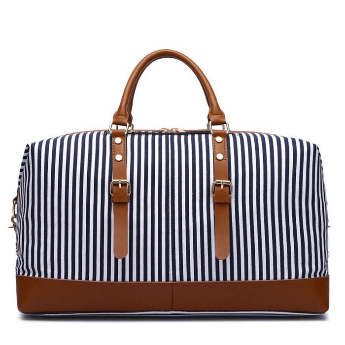 Striped Portable Messenger Travel Bag Travel Bag - Image 2