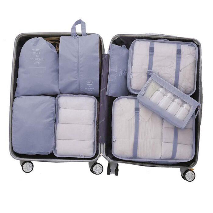 Luggage Clothes Organizer Eight-piece Set Storage - Image 4