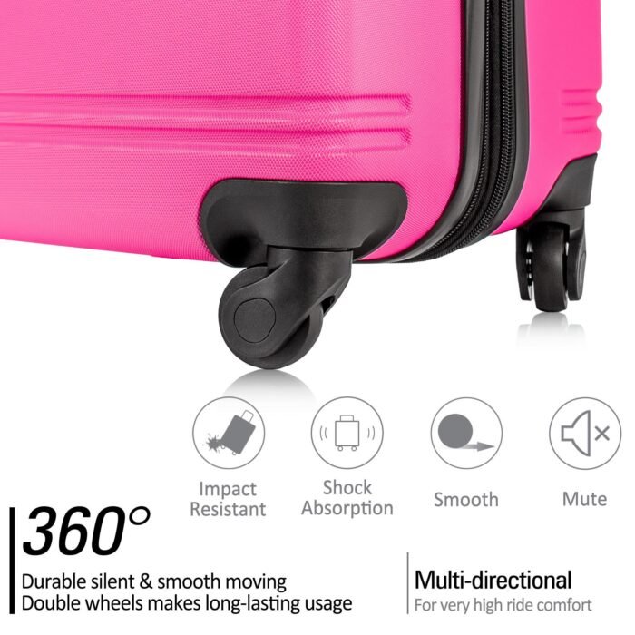 3 Piece Set Of Suitcases, Hard Shell Trolley Cases With TSA Locks 20 Inches 24 Inches 28 Inches - Image 6