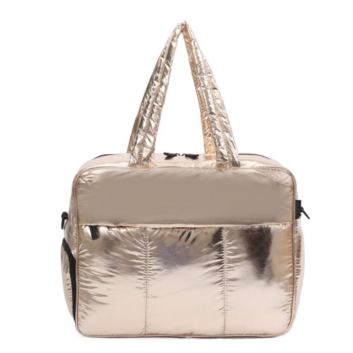 Down Handbags Winter Travel Duffle Bag With Shoes Compartment Portable Sports Yoga Gym Fitness Shoulder Bags For Weekender Overnight Tote Women - Image 7