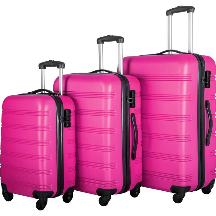 3 Piece Set Of Suitcases, Hard Shell Trolley Cases With TSA Locks 20 Inches 24 Inches 28 Inches - Image 2