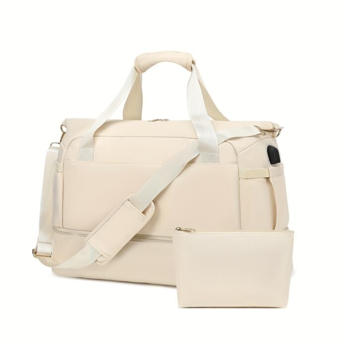 Women's Travel Duffel Bag, Sports Gym Yoga Duffel Bag Weekender Overnight Totes Bag - Image 1