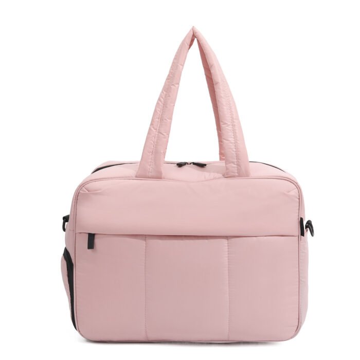 Down Handbags Winter Travel Duffle Bag With Shoes Compartment Portable Sports Yoga Gym Fitness Shoulder Bags For Weekender Overnight Tote Women - Image 3
