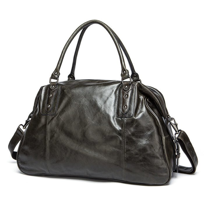Cowhide Travel Bag Handbag Travel Bag Genuine Leather Travel Duffel Bag - Image 1