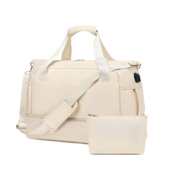 Gym Bag For Women,Travel Duffel Bag With USB Charging Port,Weekender Bag With Wet Pocket - Image 1