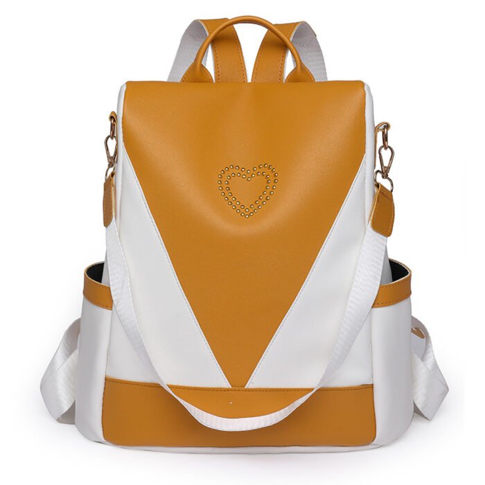 Simple Travel Backpack PU Anti-theft Backpack - Image 8