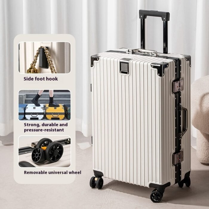 Suitcase Large Capacity Aluminium Frame Luggage - Image 2