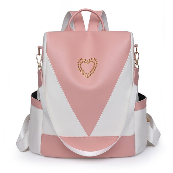 Simple Travel Backpack PU Anti-theft Backpack - Image 7