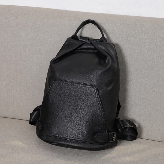 Anti-theft Ladies Backpack Genuine Leather Travel Bag Top Layer Cowhide - Image 1