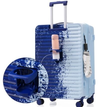 Luggage 3Piece Sets, 20  24 With Front Pocket,Hard Shell Luggage Carry On Luggage Set With TSA Lock Usb Interface, Universal Wheel,cup Holder